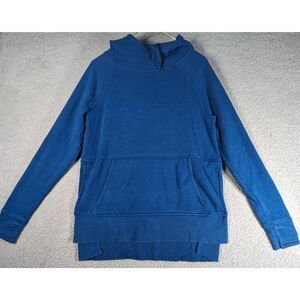 Athleta Hoodie Womens Small Blue Fleece Lined Casual Sweatshirt